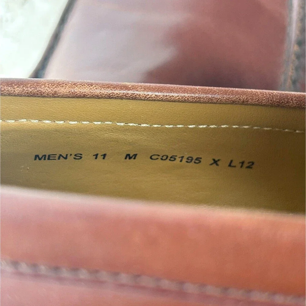 Cole Haan Shoes Mens 11 Brown Leather Loafers Minimalist Preppie Square Toe